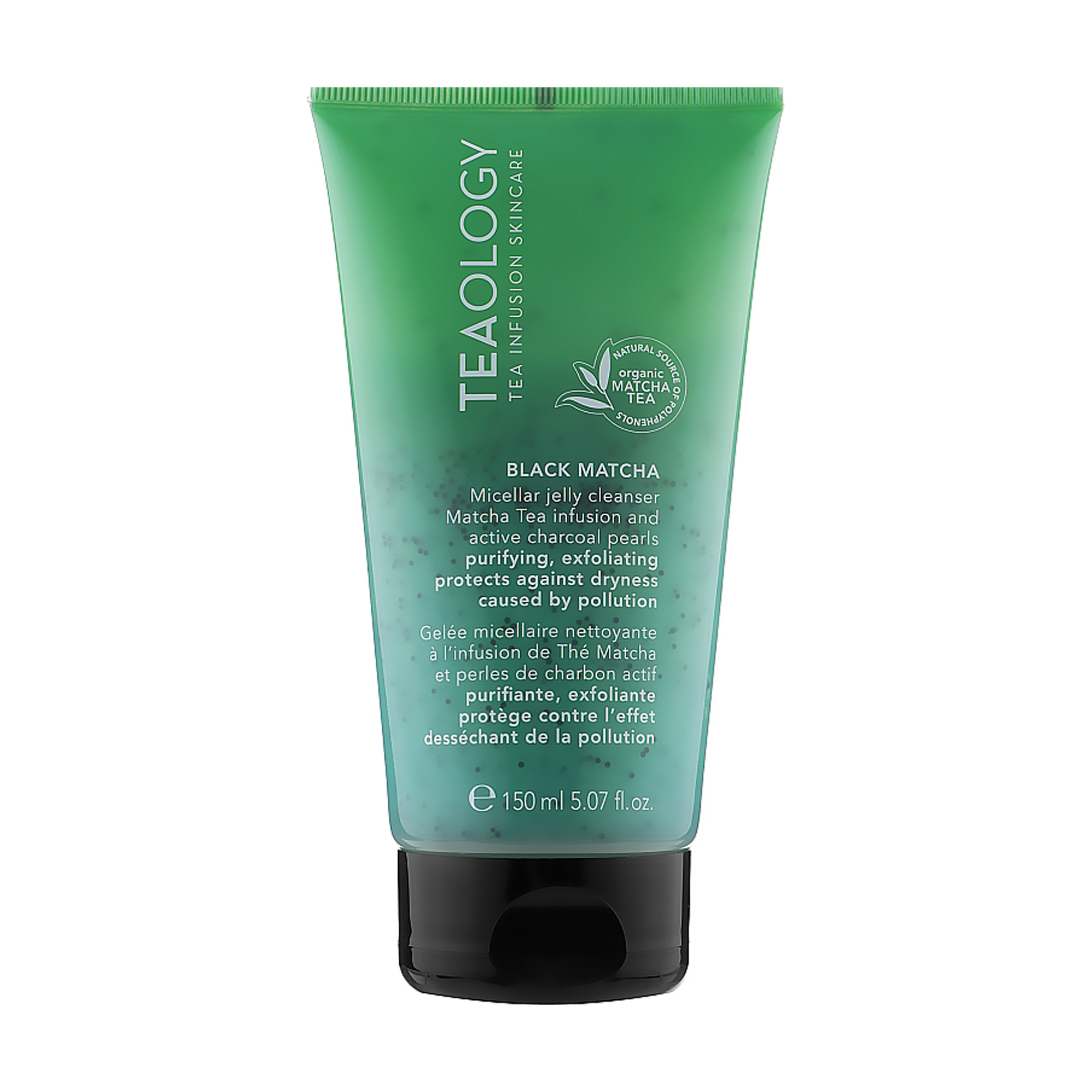 Міцелярний очищувальний гель для обличчя Teaology Matcha Tea Black Matcha Micellar Jelly Cleanser з чорною матчею, 150 мл